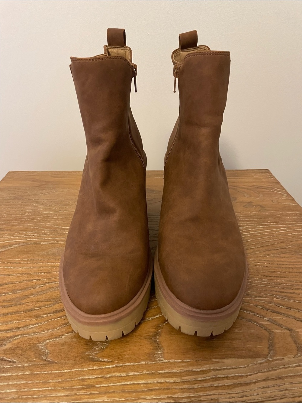 DV by Dolce Vita Brown Suede Block Heel Platform Jetta Ankle Boots - Picture 4 of 5
